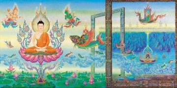 ファンタジー Painting - 仏陀を讃えて 2 CK おとぎ話